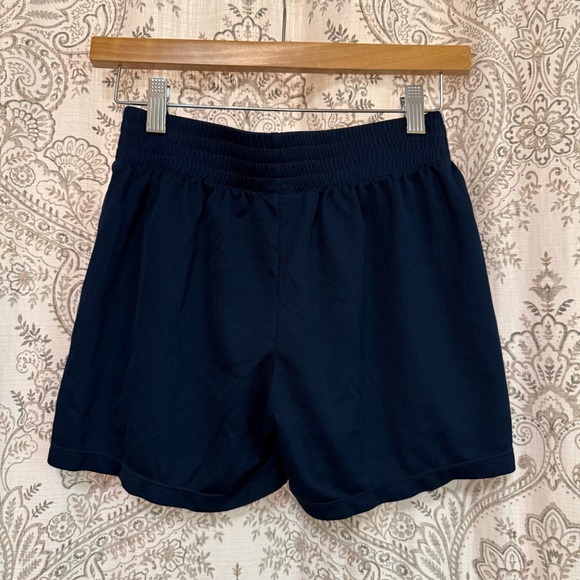 Champion Retro Athletic Women's Navy Blue Shorts with White Side Stripes - Picture 2 of 4